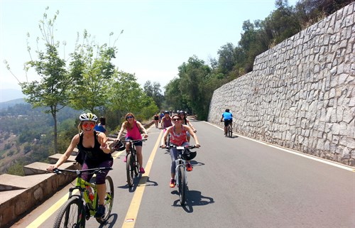 Biking Santiago San Cristobal Hill