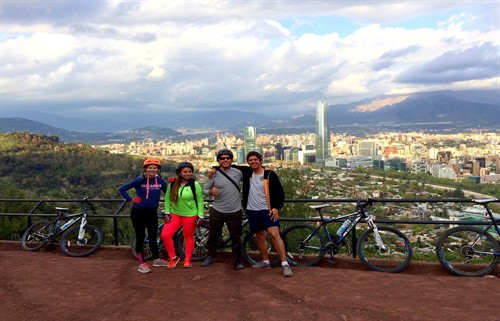 San Cristobal hill - Bike Tour Santiago Chile