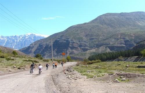 Tour Cajon del Maipo en bicicleta